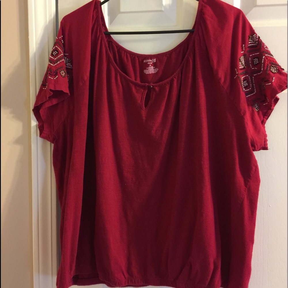 St John’s Bay Beaded blouse. 3XL Mint Condition.